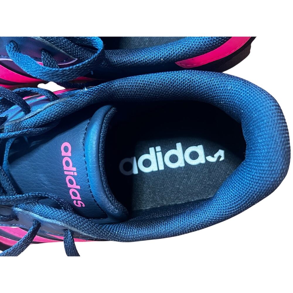 Adidas Breaknet Sleek J Low Top Streetwear Navy Shock Pink | Kids 5 (Womens 6.5) - Picture 9 of 9